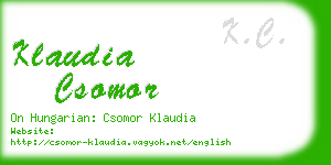 klaudia csomor business card